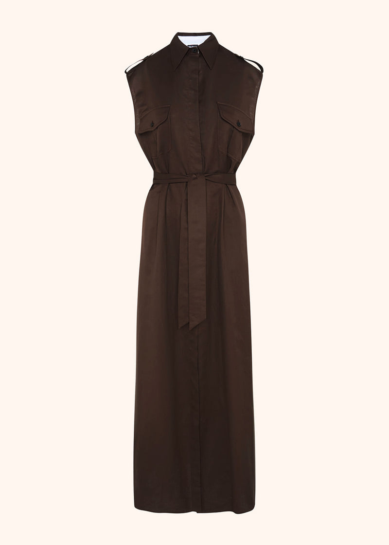Kiton brown dress for woman, in cotton 1