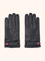 Kiton black gloves for man, in deerskin 1