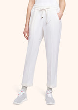 Kiton white trousers for woman, in cashmere 2