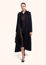 Kiton blue coat for woman, in cashmere 5