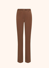 Kiton leather trousers for woman, in virgin wool 1