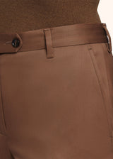 Kiton leather trousers for woman, in virgin wool 4