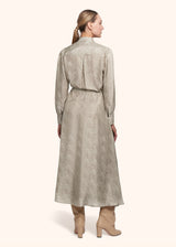Kiton cream white/beige dress for woman, in silk 3