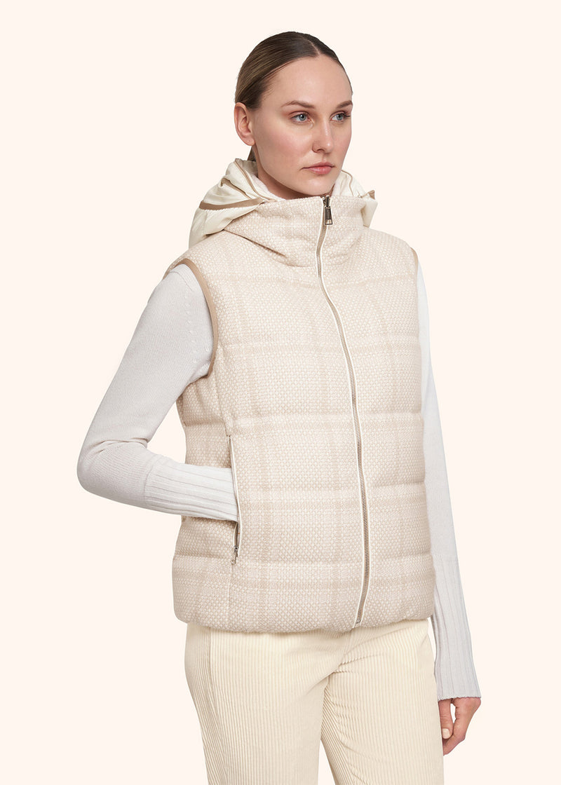 Kiton white blouson for woman, in cashmere 2