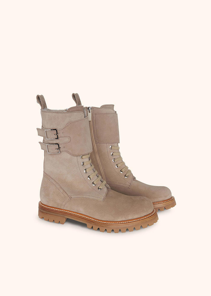 Kiton beige ankle boots for woman, in calfskin 2