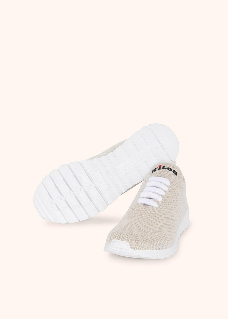 Kiton beige sneakers shoes for woman, in cashmere 3