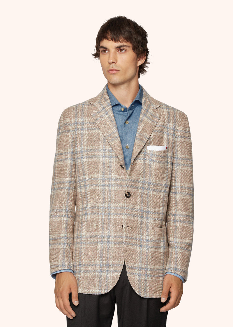 CHECKED WOOL BLEND JACKET