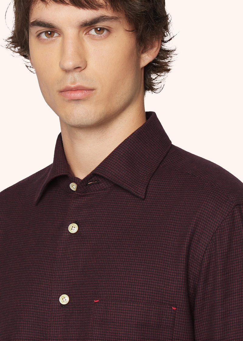 ‘NERANO’ HOUNDSTOOTH FLANNEL SHIRT