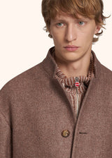 Kiton beige overcoat for man, in cashmere 4
