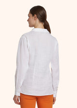 Kiton white shirt for woman, in linen 3