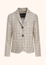 Kiton beige jacket for woman, in linen 1