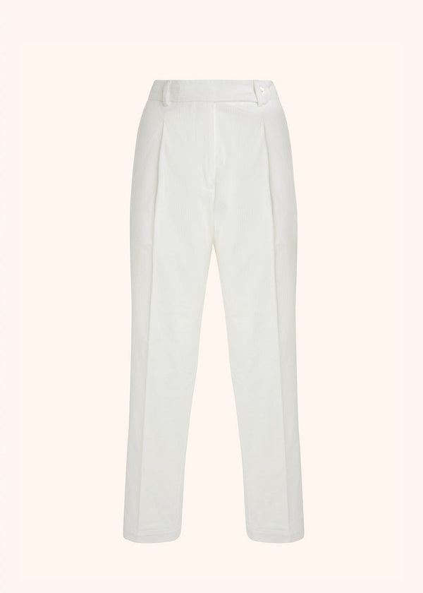 Kiton white trousers for woman, in cotton 1