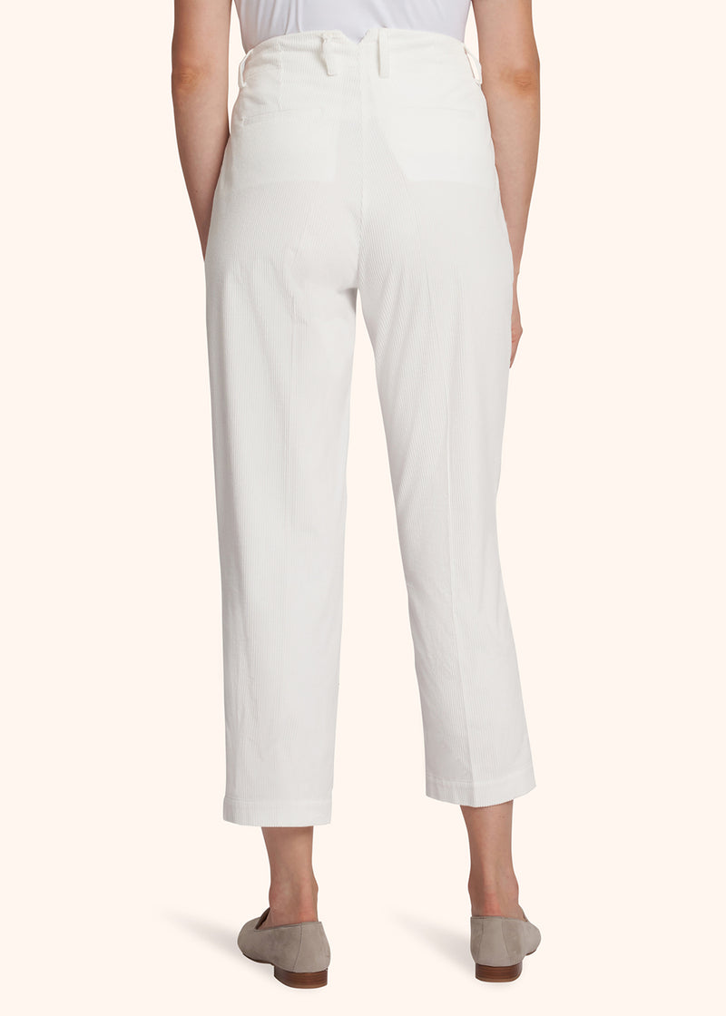 Kiton white trousers for woman, in cotton 3