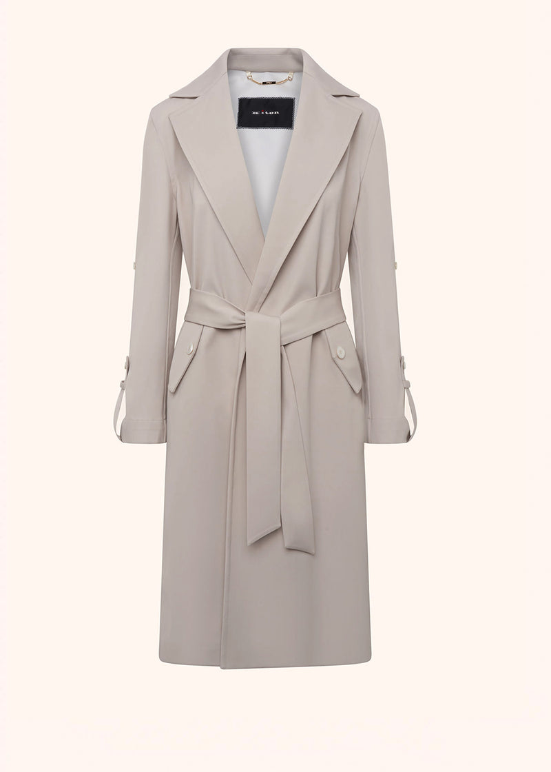 Kiton beige coat for woman, in virgin wool 1