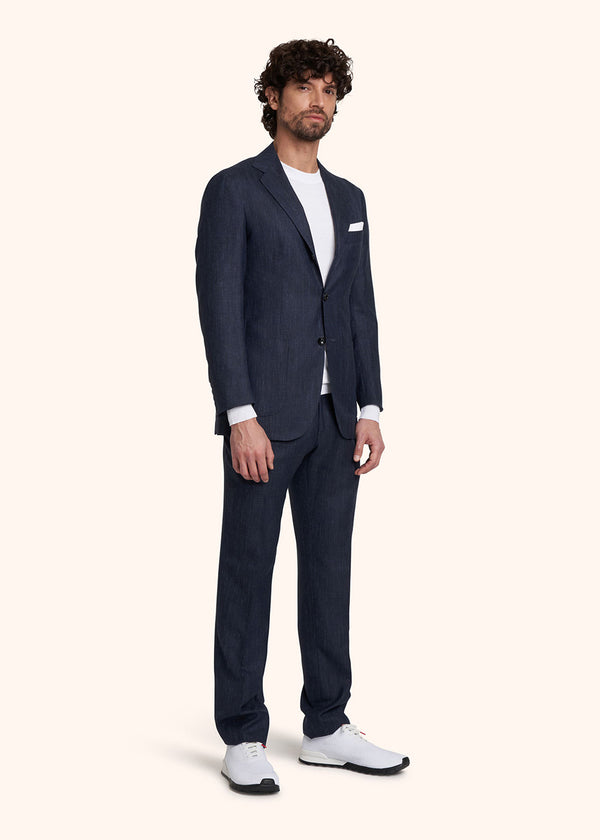 Kiton blue suit for man, in cashmere 2