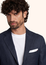 Kiton blue suit for man, in cashmere 4