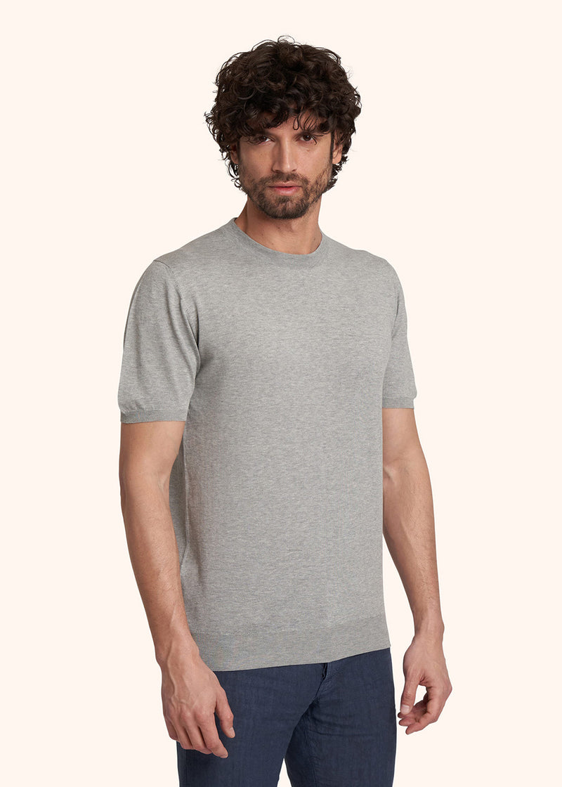 Kiton jersey round neck for man, in cotton 2