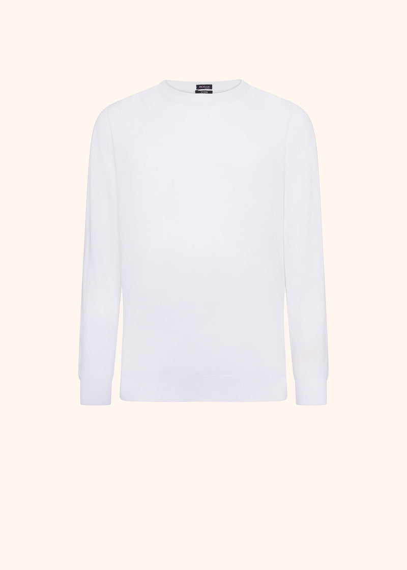 Kiton jersey round neck l/s for man, in cotton 1