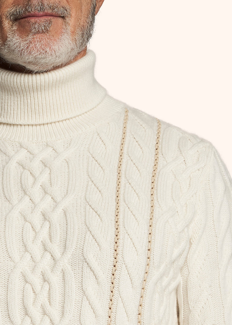 Kiton jersey turtleneck for man, in cashmere 4