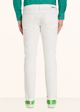 Kiton ivory trousers for man, in cotton 3