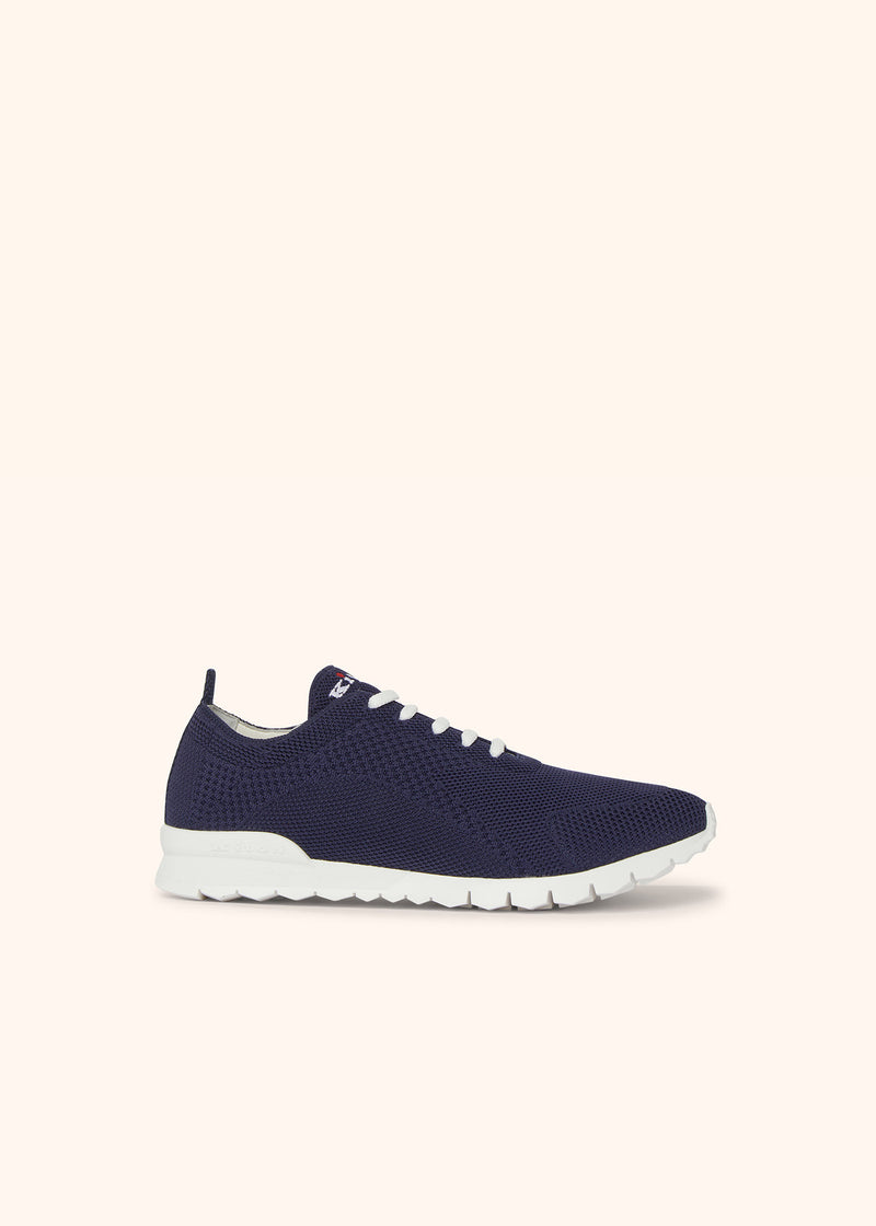 Kiton navy blue shoes for man, in cotton 1