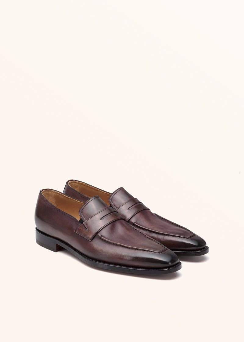 Kiton dark brown shoes for man, in calfskin 2