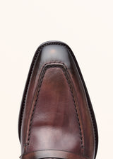 Kiton dark brown shoes for man, in calfskin 4