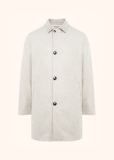 Kiton light grey coat for man, in cashmere 1